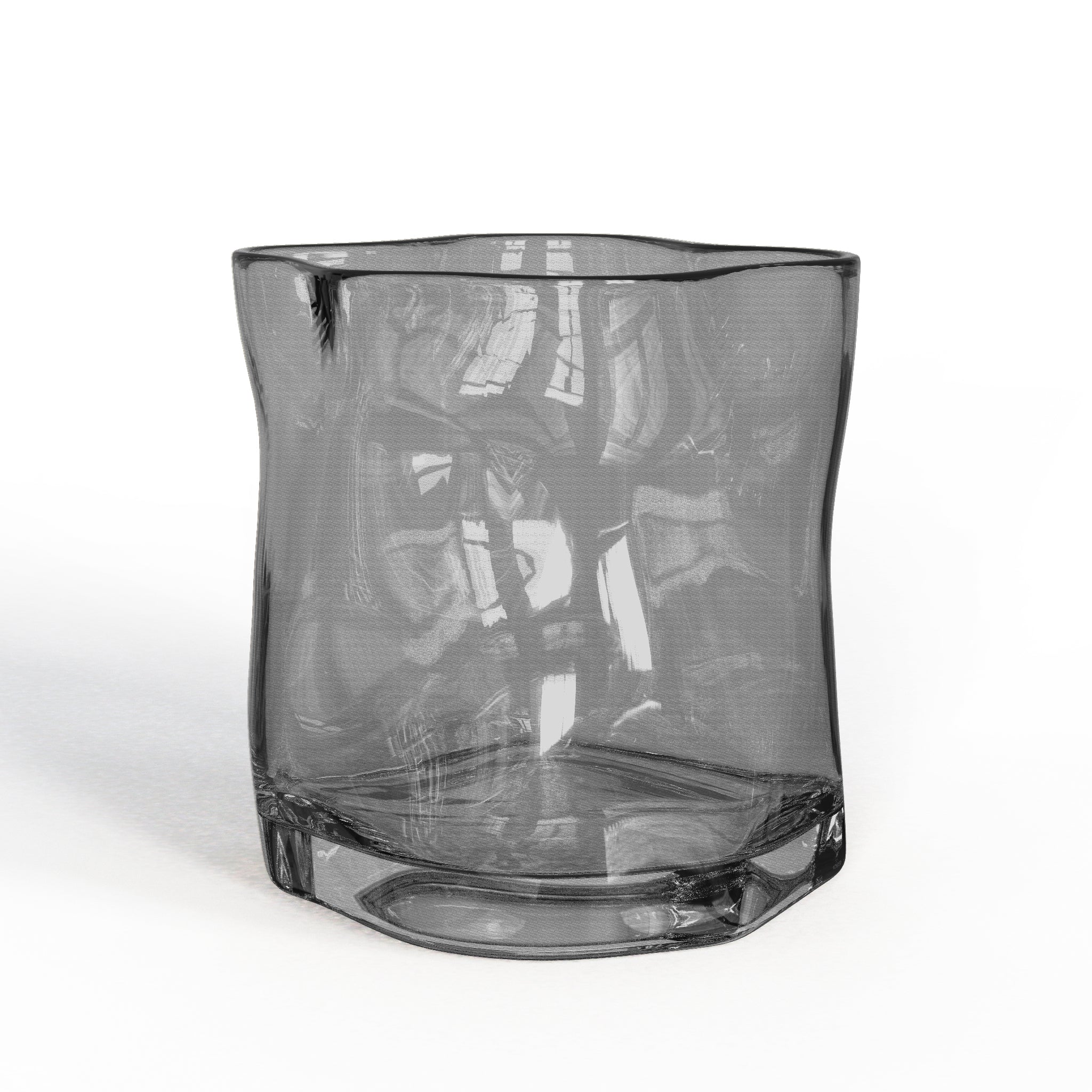 Grey Blown Glass Candle